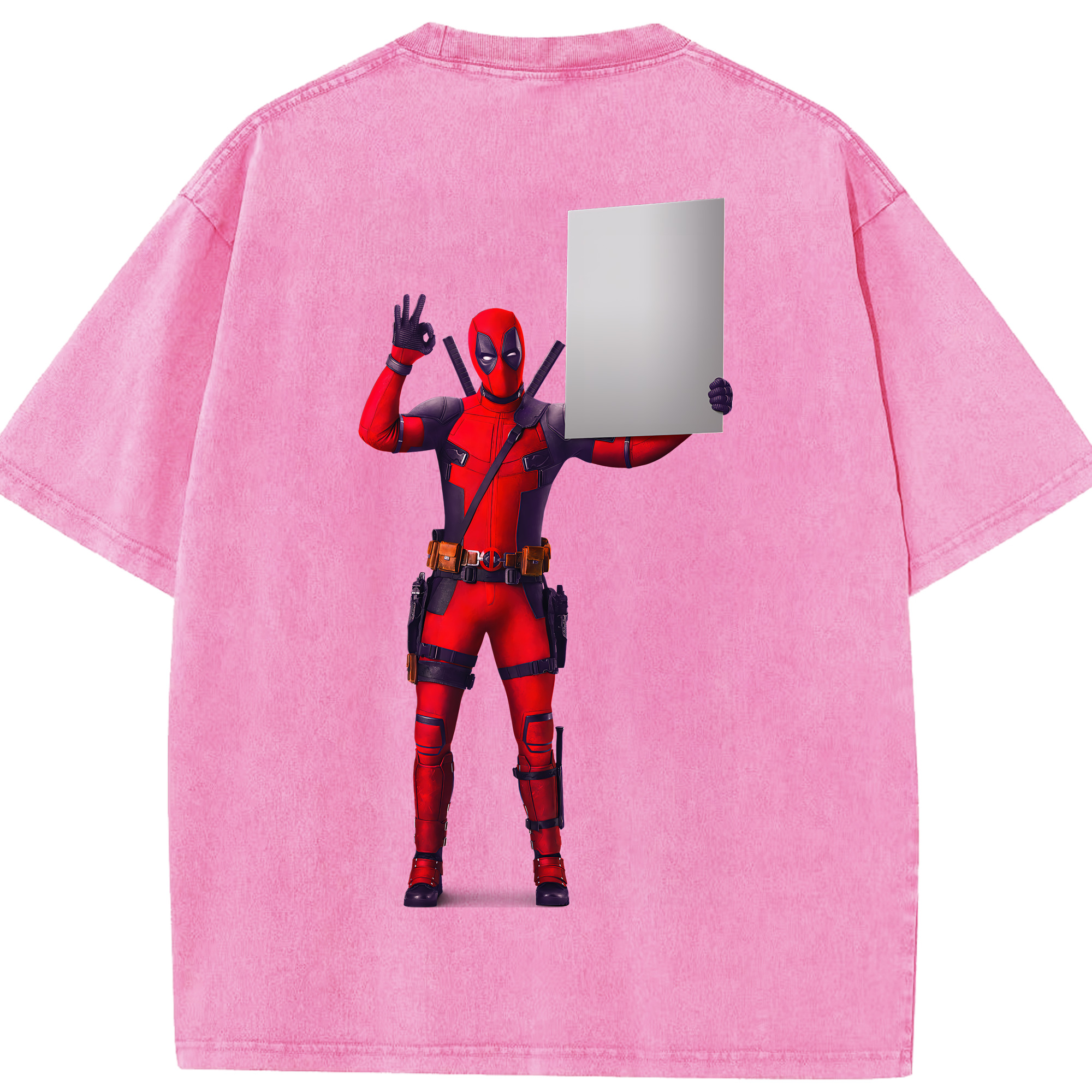 （画像用） Deadpool デッドプール 綿100% ヴィンテージ風 半袖Tシャツ（背面プリント）